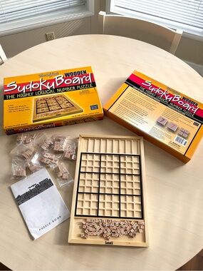 Wooden Sudoku Board Puzzle Game - Natural Wood